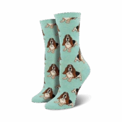 SockSmith Ladies Nothing But A Hound Dog Mint Heather Socks WNC878-HMT