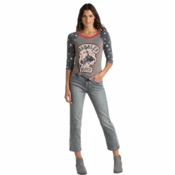 Panhandle Ladies Rambler Rodeo 3/4 Sleeve Baseball T-Shirt WLWT21RZJA
