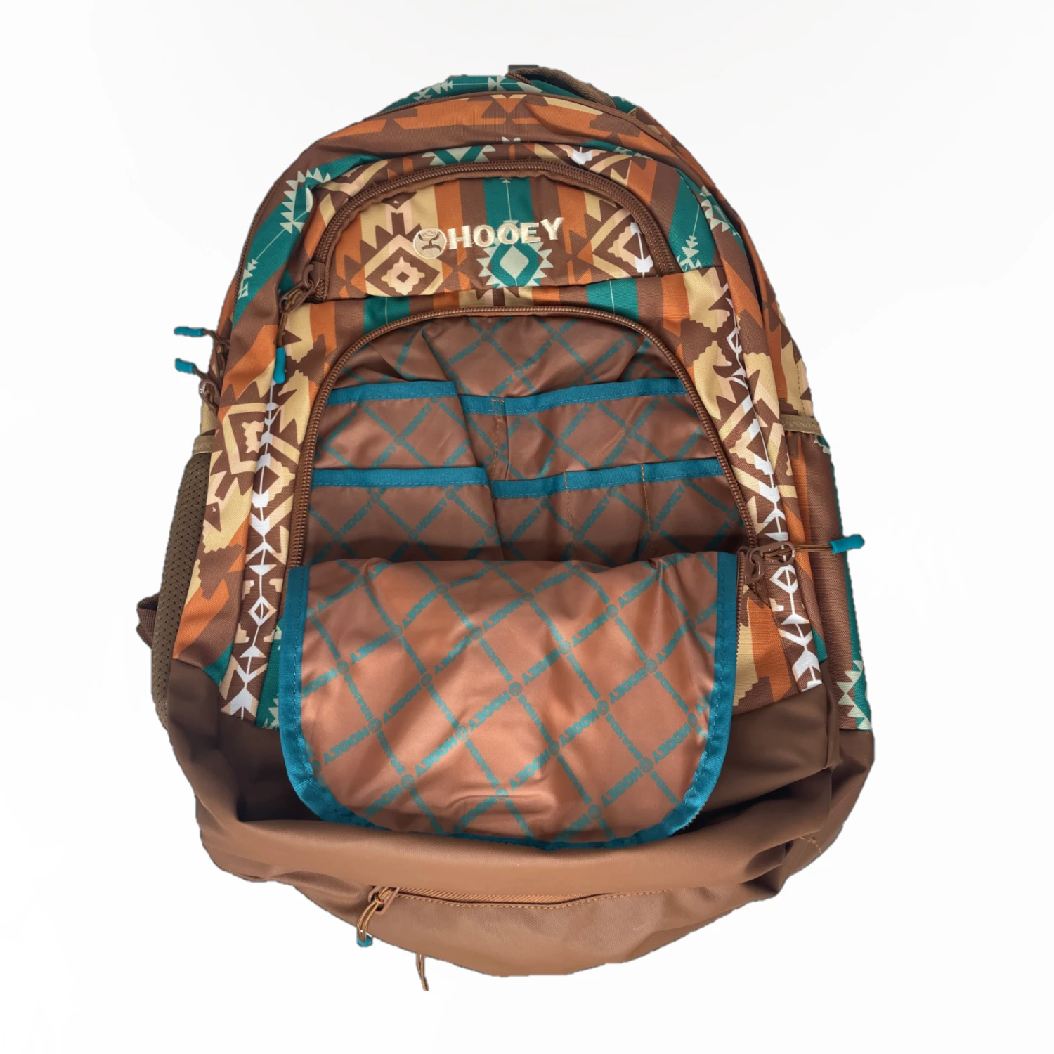 Hooey® "Ox" Brown Aztec Pattern & Tan Accents Backpack BP044BRTN 7 Hooey® "Ox" Brown Aztec Pattern & Tan Accents Backpack BP044BRTN - Image 7