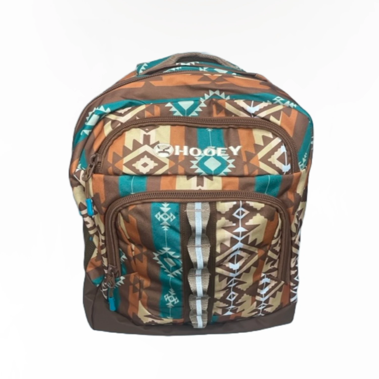 Hooey® "Ox" Brown Aztec Pattern & Tan Accents Backpack BP044BRTN 1 Hooey® "Ox" Brown Aztec Pattern & Tan Accents Backpack BP044BRTN