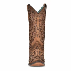 Corral Boots Corral® Ladies Shedron Inlay Snip Toe Brown Western Boots C3813 -Western Cowboy Equipment Store C3813 2