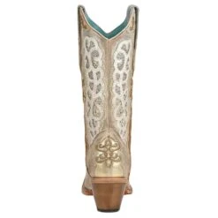 Corral Boots Corral® Ladies Bone White & Gold Studded Western Boots C3895 -Western Cowboy Equipment Store C3895d