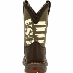 Durango Children's Lil Rebel US Army Western Little Kids Boot DBT0232C -Western Cowboy Equipment Store DBT0232Y 4 LARGE 34872.1624306849