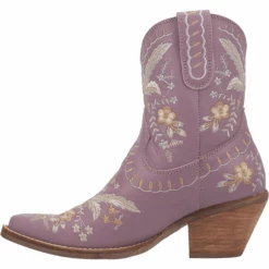 Dingo® Ladies Primrose Floral Print Lavender Western Bootie DI748-PU4 -Western Cowboy Equipment Store DI748 PU4 2