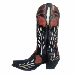 Dan Post® Ladies Alyssia Distressed Floral Black Snip Toe Boots DP4350 -Western Cowboy Equipment Store DP4350 3