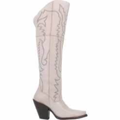 Dan Post® Ladies Loverly White Snip Toe Tall Leather Boots DP4377 -Western Cowboy Equipment Store DP4377 1