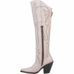 Dan Post® Ladies Loverly White Snip Toe Tall Leather Boots DP4377 -Western Cowboy Equipment Store DP4377 2