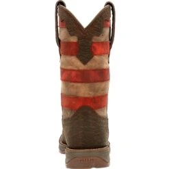 Durango® Ladies Rebel Vintage Flag Brown Western Boots DRD0409 -Western Cowboy Equipment Store DRD0409 back