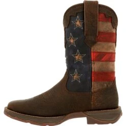 Durango® Ladies Rebel Vintage Flag Brown Western Boots DRD0409 -Western Cowboy Equipment Store DRD0409 instep profile
