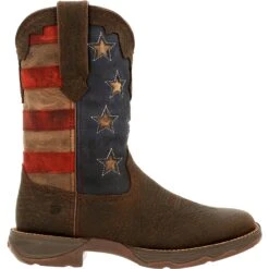 Durango® Ladies Rebel Vintage Flag Brown Western Boots DRD0409 -Western Cowboy Equipment Store DRD0409 profile