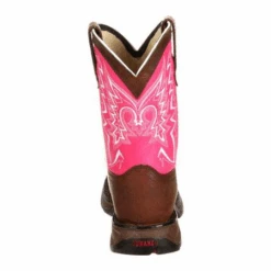 Durango® Toddler Girl's Let Love Fly Pink & Brown Western Boot DWBT092 -Western Cowboy Equipment Store DWBT092 3