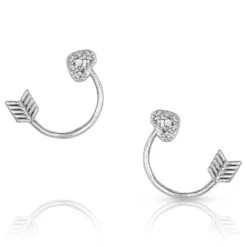 Montana Silversmiths Ladies Dosey Doe Silver Arrow Earrings ER5021