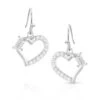 Montana Silversmiths® Victory In Love Crystal Barbed Wire Earrings ER5371