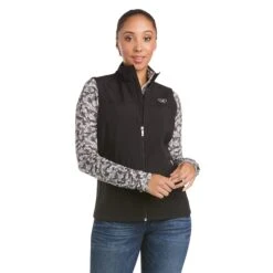 Ariat® Ladies New Team Black Softshell Full-Zip Vest 10020762