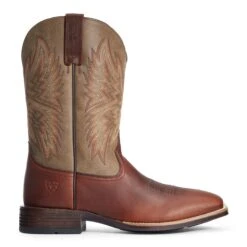 Ariat Men's Valor Ultra Peanut Brown Square Toe Western Boots 10034081 -Western Cowboy Equipment Store F20 MNS WEST 10034081 side