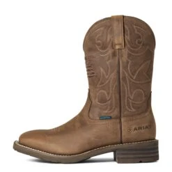 Ariat Men's Hybrid Patriot Waterproof Distressed Brown Boots 10038354 8 Ariat Men's Hybrid Patriot Waterproof Distressed Brown Boots 10038354 -Western Cowboy Equipment Store F21 MNS OUTD 10038354 side