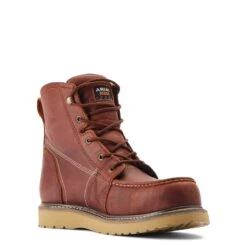 Ariat Men's Rebar Wedge MOC 6" H2O Rusted Copper Boots 10035917 -Western Cowboy Equipment Store F21 MNS WORK 10035917 medial 1