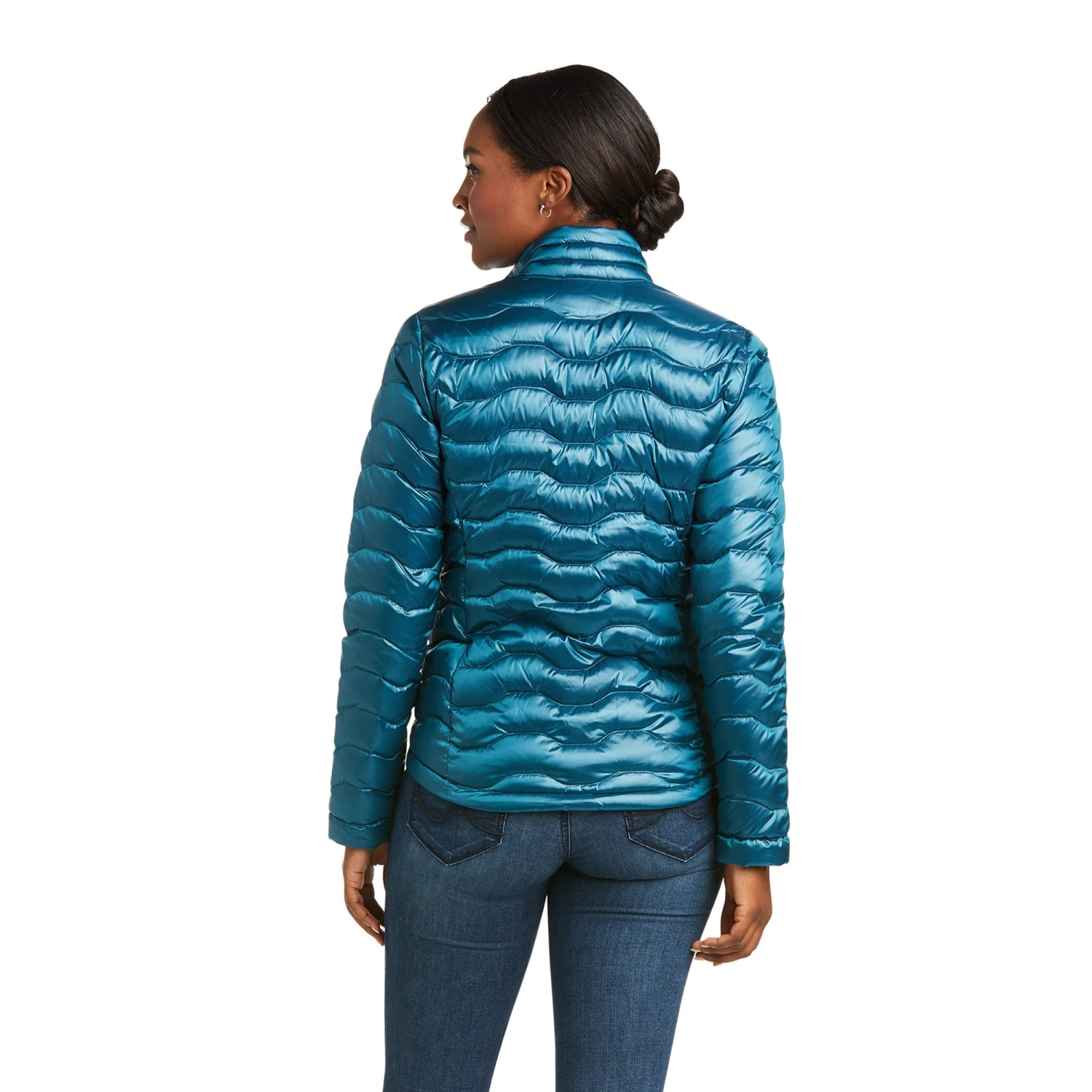 Ariat® Ladies Ideal 3.0 Down Iridescent Eurasian Teal Jacket 10035515 2 Ariat® Ladies Ideal 3.0 Down Iridescent Eurasian Teal Jacket 10035515 - Image 2