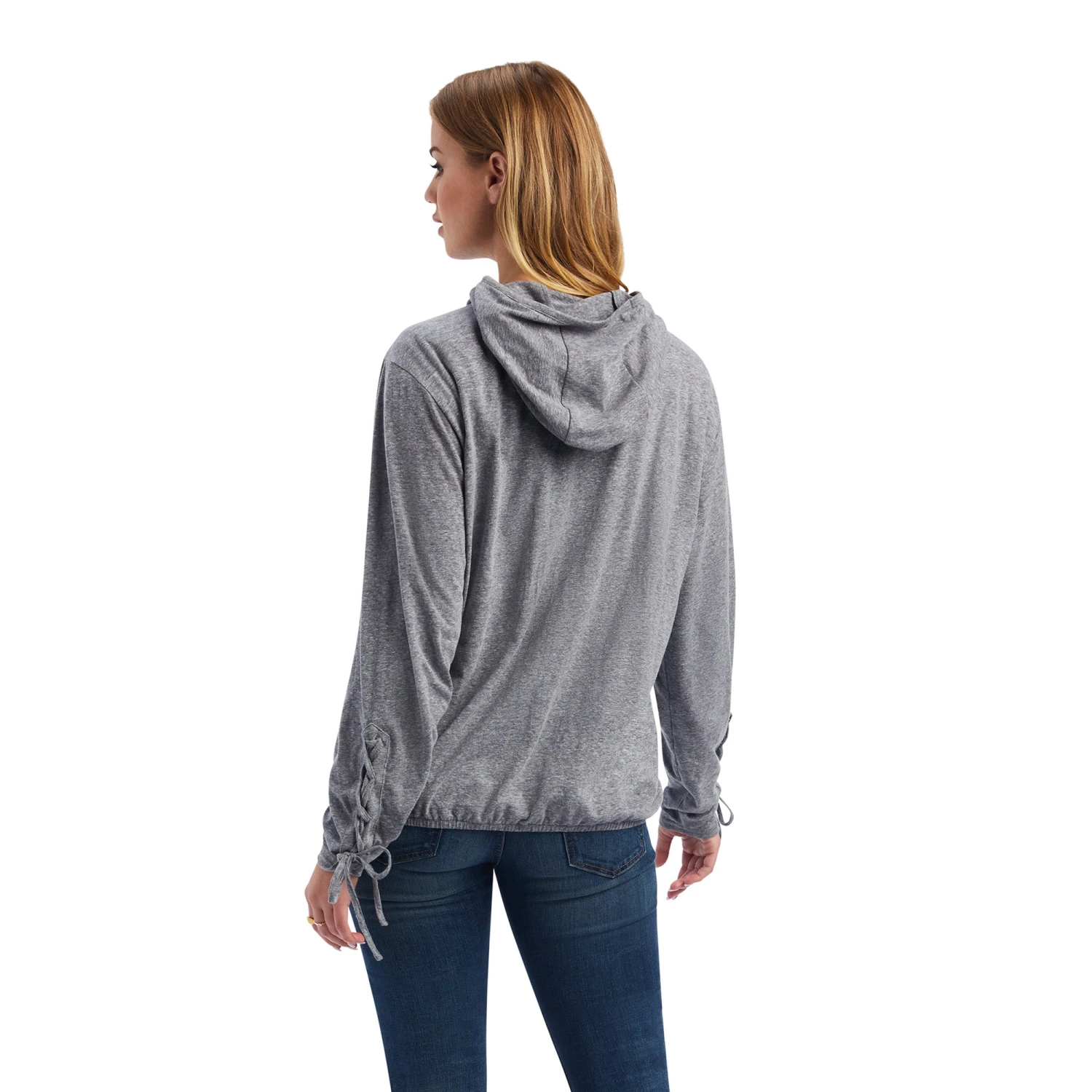 Ariat® Ladies Kansas Heather Grey Hoodie 10037911 2 Ariat® Ladies Kansas Heather Grey Hoodie 10037911 - Image 2
