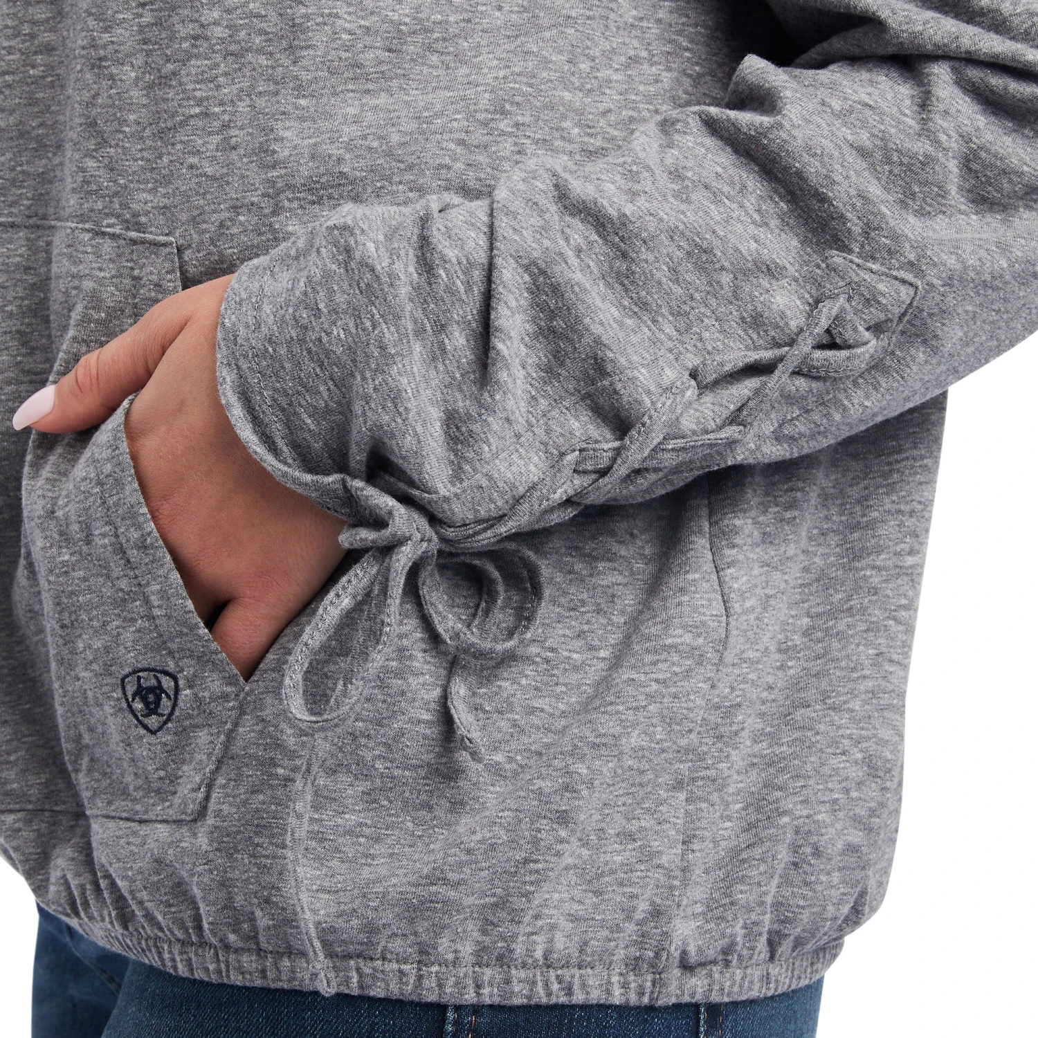 Ariat® Ladies Kansas Heather Grey Hoodie 10037911 3 Ariat® Ladies Kansas Heather Grey Hoodie 10037911 - Image 3