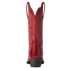Ariat Ladies Heritage R Toe Rosy Red StretchFit Western Boots 10038433 -Western Cowboy Equipment Store F21 WMS WEST 10038433 heel