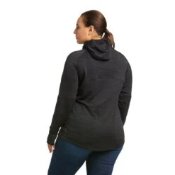 Ariat Ladies Rebar Gridwork Black Balaclava Baselayer Top 10037676 -Western Cowboy Equipment Store F21 WMS WORK 10037676 back plus