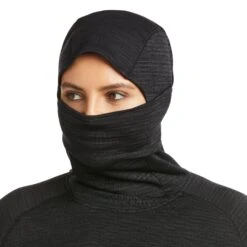 Ariat Ladies Rebar Gridwork Black Balaclava Baselayer Top 10037676 -Western Cowboy Equipment Store F21 WMS WORK 10037676 detail01 plus