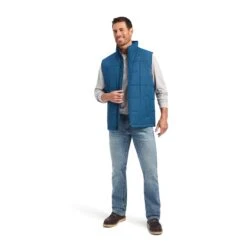 Ariat® Men's Crius Concealed Carry Majolica Blue Vest 10041521 -Western Cowboy Equipment Store F22 MNS WEST 10041521 full