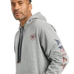 Ariat Men's Heather Grey Chimayo Graphic Pullover Hoodie 10042194 -Western Cowboy Equipment Store F22 MNS WEST 10042194 detail01