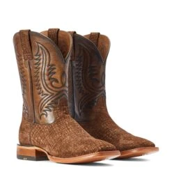 Ariat® Men's Circuit Paxton Tan Hippo Print Square Toe Boots 10042407 -Western Cowboy Equipment Store F22 MNS WEST 10042407 pair