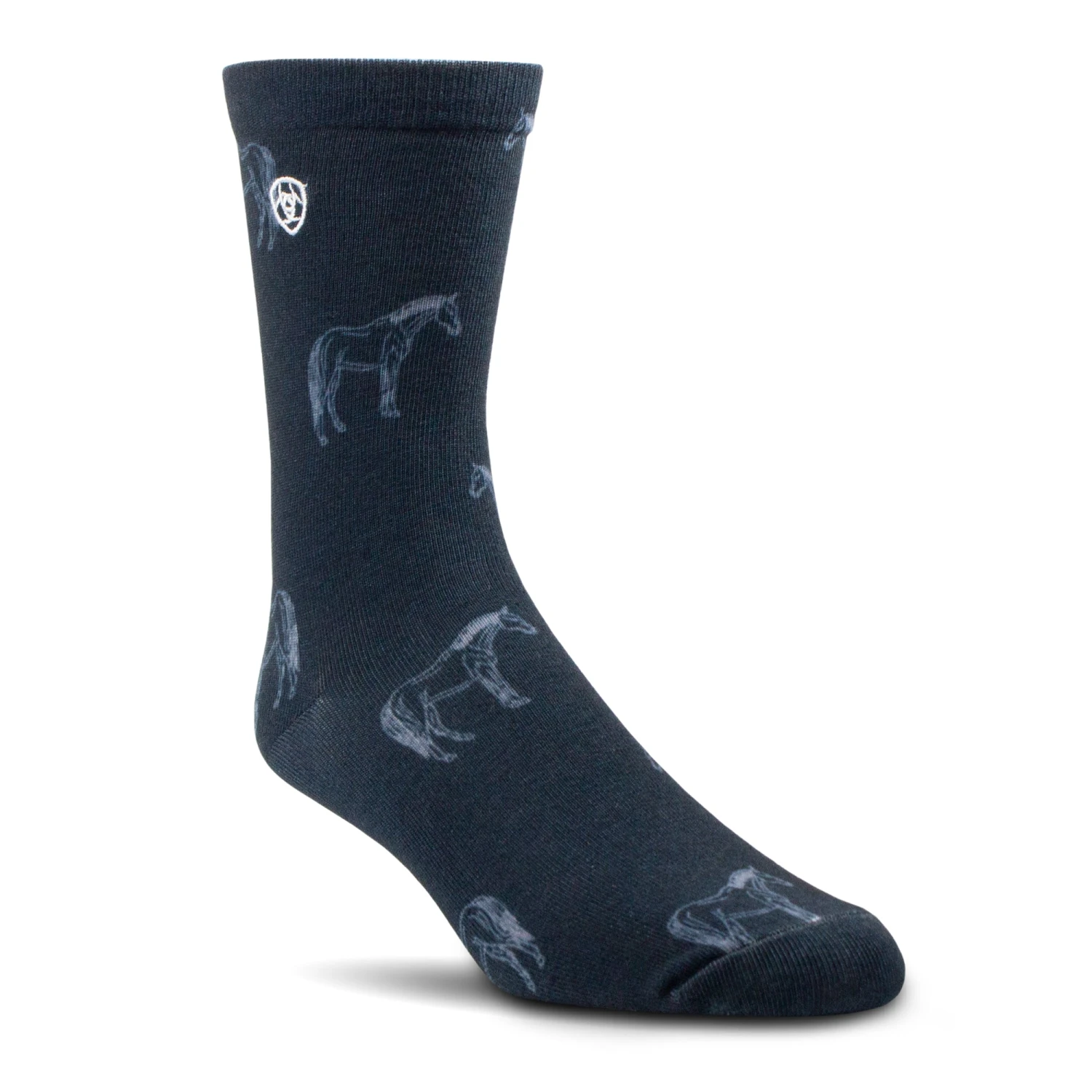 Ariat® Ladies Novelty Navy Raining Bits Crew Socks 10041366 4 Ariat® Ladies Novelty Navy Raining Bits Crew Socks 10041366 - Image 4