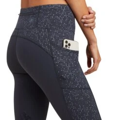 Ariat® Ladies E0S Lumina Knee Patch Tight Ebony Leggings 10041349 -Western Cowboy Equipment Store F22 WMS ENGL 10041349 detail01