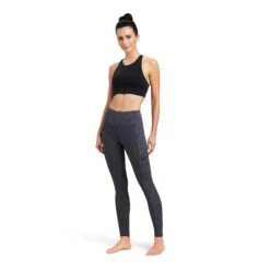 Ariat® Ladies E0S Lumina Knee Patch Tight Ebony Leggings 10041349 -Western Cowboy Equipment Store F22 WMS ENGL 10041349 full