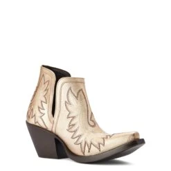 Ariat® Ladies Dixon Gold Buckle Western Booties 10042458 -Western Cowboy Equipment Store F22 WMS WEST 10042458 medial