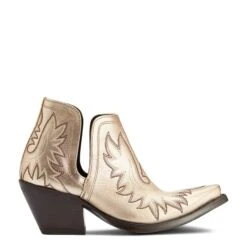 Ariat® Ladies Dixon Gold Buckle Western Booties 10042458 -Western Cowboy Equipment Store F22 WMS WEST 10042458 side