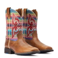 Ariat® Youth Girl's Lonestar Tan & Old Muted Serape Boots 10042595 -Western Cowboy Equipment Store F22 YTH WEST 10042595 pair
