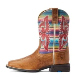 Ariat® Youth Girl's Lonestar Tan & Old Muted Serape Boots 10042595 -Western Cowboy Equipment Store F22 YTH WEST 10042595 side