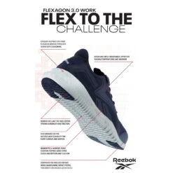 Reebok Men's Flexagon 3.0 Comp. Toe Navy Athletic Work Shoes RB4066 11 Reebok Men's Flexagon 3.0 Comp. Toe Navy Athletic Work Shoes RB4066 -Western Cowboy Equipment Store Flexagon 3.0 rb4066 Tech Graphic