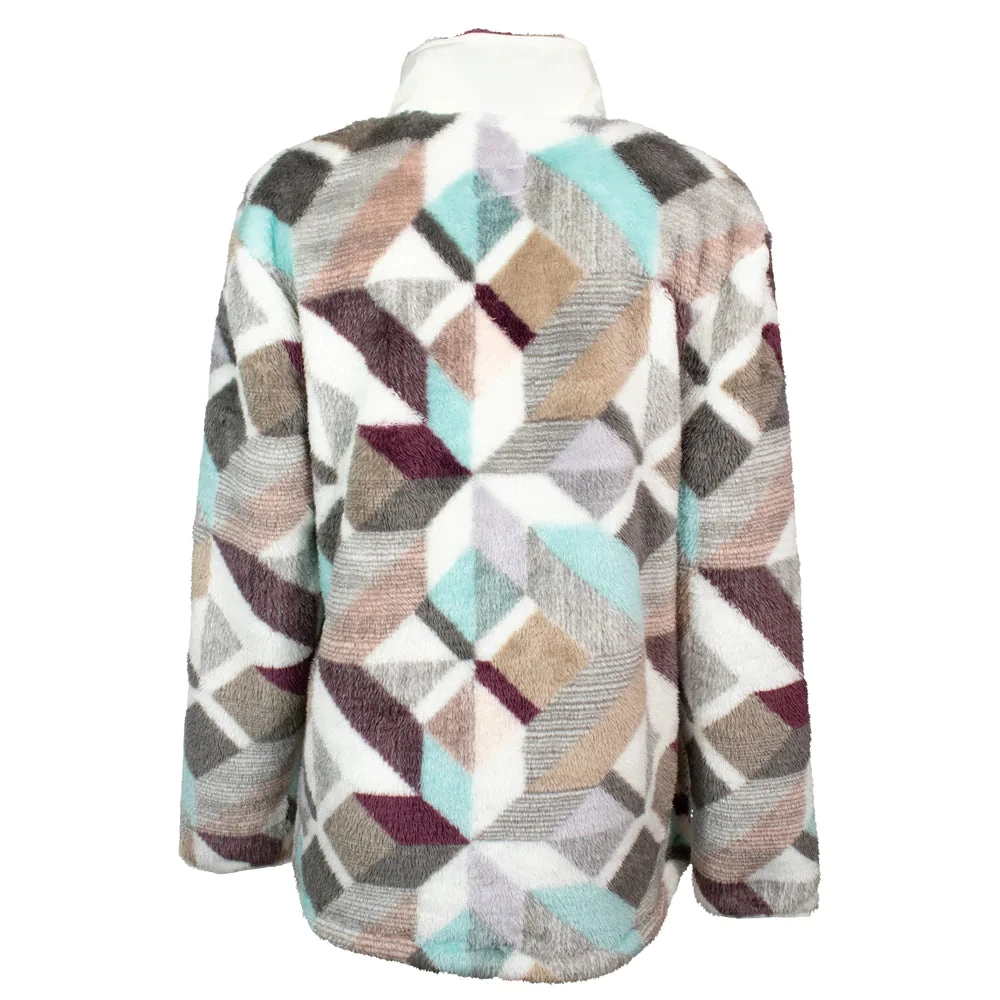 Hooey Ladies Geometric Cream Fleece Pullover HFP006CRPR 2 Hooey Ladies Geometric Cream Fleece Pullover HFP006CRPR - Image 2
