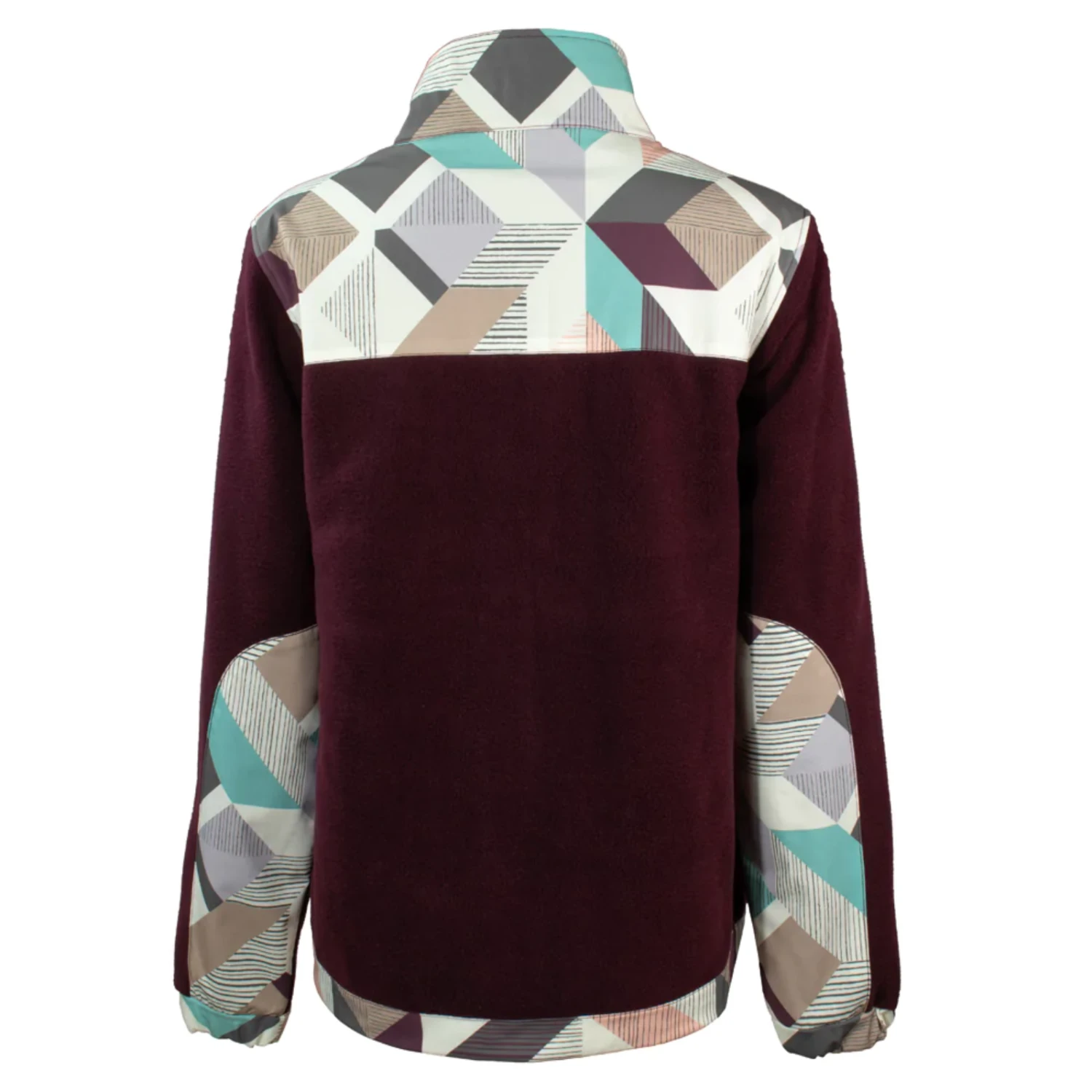 Hooey® Ladies Geometric Burgundy Fleece Tech Jacket HJ101BUPR 2 Hooey® Ladies Geometric Burgundy Fleece Tech Jacket HJ101BUPR - Image 2