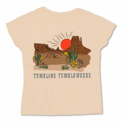 Hooey® Ladies "Tumbling Tumbleweeds" Short Sleeve Cream Tee HT1631CR