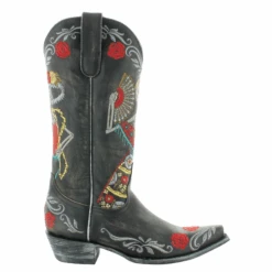 Old Gringo® Ladies Reinas Rustic Beige & Black Western Boots L3588-2 -Western Cowboy Equipment Store L3588 2b