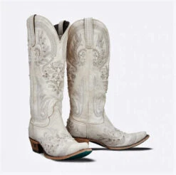 Lane Ladies Santorini Ceramic Crackle Studded Snip Toe Boots LB0445A -Western Cowboy Equipment Store LB0445A11