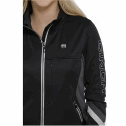 Cinch® Ladies Black Bonded Bomber Jacket MAJ9843001 -Western Cowboy Equipment Store MAJ9843001 1