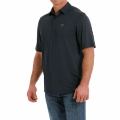 Cinch® Men's Solid Navy Arena Flex Polo Shirt MTK1863025 6 Cinch® Men's Solid Navy Arena Flex Polo Shirt MTK1863025 -Western Cowboy Equipment Store MTK1863025 2