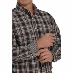 Cinch® Men's Plaid Brown Button Down Shirt MTW1105452 5 Cinch® Men's Plaid Brown Button Down Shirt MTW1105452 -Western Cowboy Equipment Store MTW1105452 2