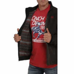 Cinch® Men's Solid Brown Logo Softshell Bonded Jacket MWJ1567003 -Western Cowboy Equipment Store MWJ1567003 5 1
