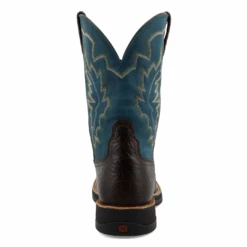 Twisted X® Men's 11" Tech X Chocolate & Teal Western Boots MXW0002 -Western Cowboy Equipment Store MXW0002 3
