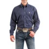 Cinch Men's Solid Navy Long Sleeve Button Down Shirt MTW1104667