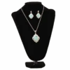 Blazin Roxx Ladies Turquoise & Silver Pendant Jewelry Set 3052236